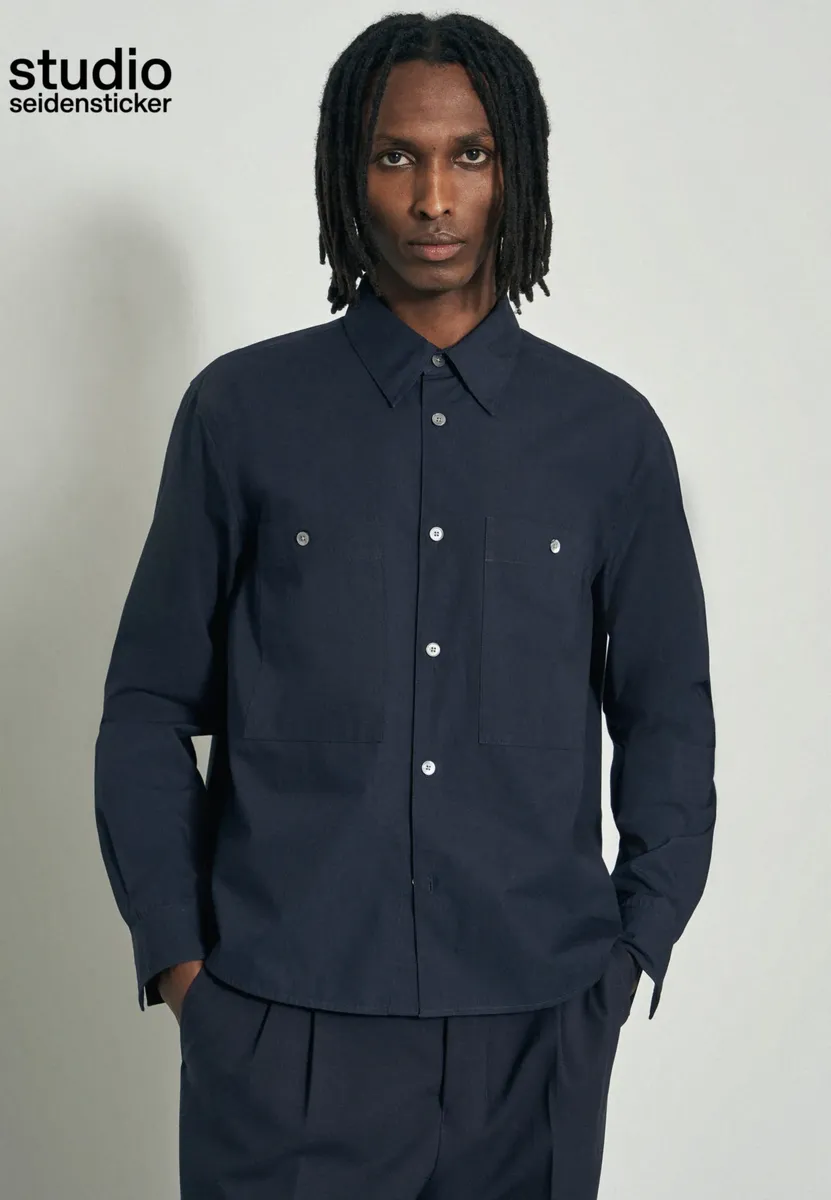 

Деловая рубашка studio seidensticker "Studio", стандартного кроя, воротник Кент с длинными рукавами, однотонная, синий