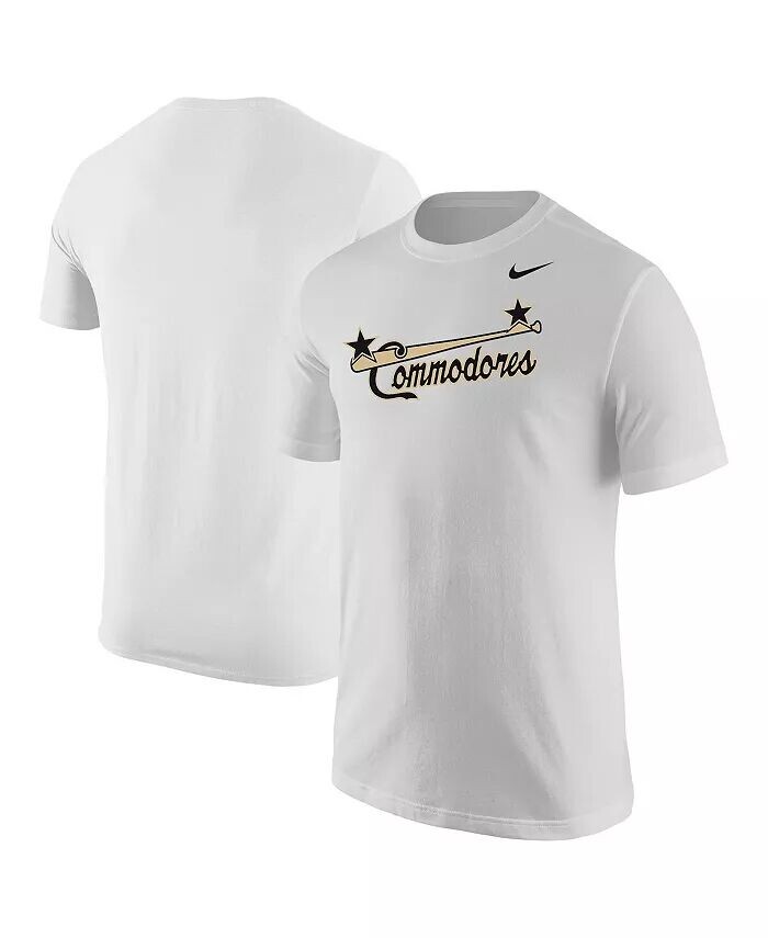 

Мужская белая потертая бейсбольная футболка Vanderbilt Commodores Nike