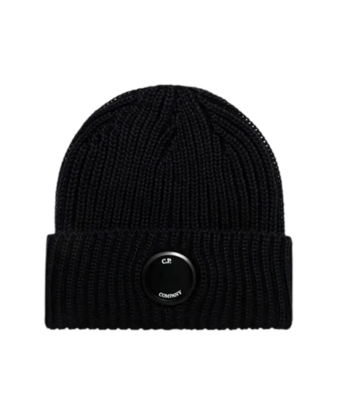 

Шапка-Бини из сверхтонкой мериносовой шерсти C.P. Company, синий