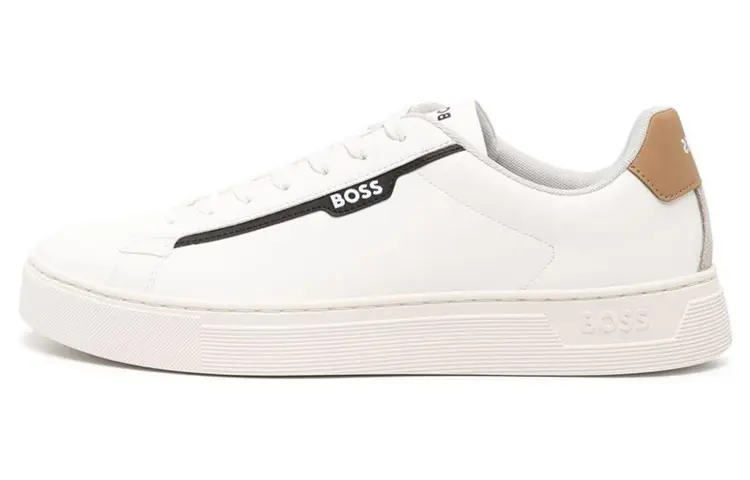 

Кроссовки BOSS Rhys Tenn Lace-up Leather Sneakers, белый