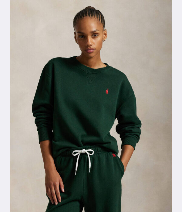 

Свитшот женский Polo Ralph Lauren свободного кроя однотонный, зеленый