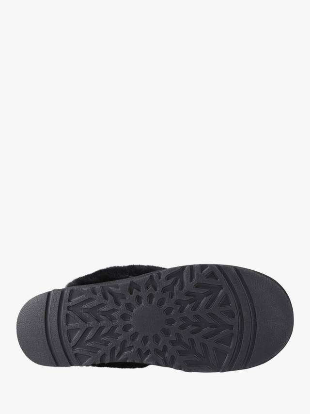Саманта замшевые тапочки-мулесы с овчиной на воротнике Hush Puppies, Black — фото 4