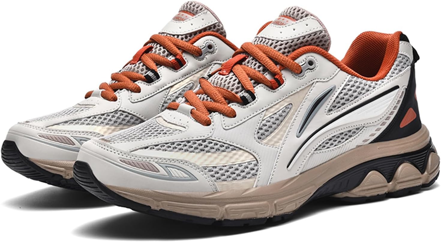 

Мужские спортивные кроссовки для тренировок серебристые с сеткой, с черными акцентами, амортизирующая обувь для бега и ходьбы Dacnakby