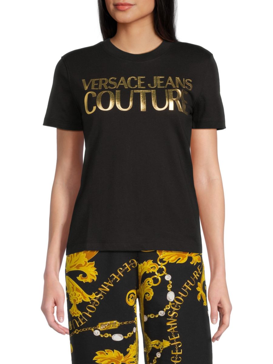 

Футболка с логотипом Versace Jeans Couture, цвет Black Gold