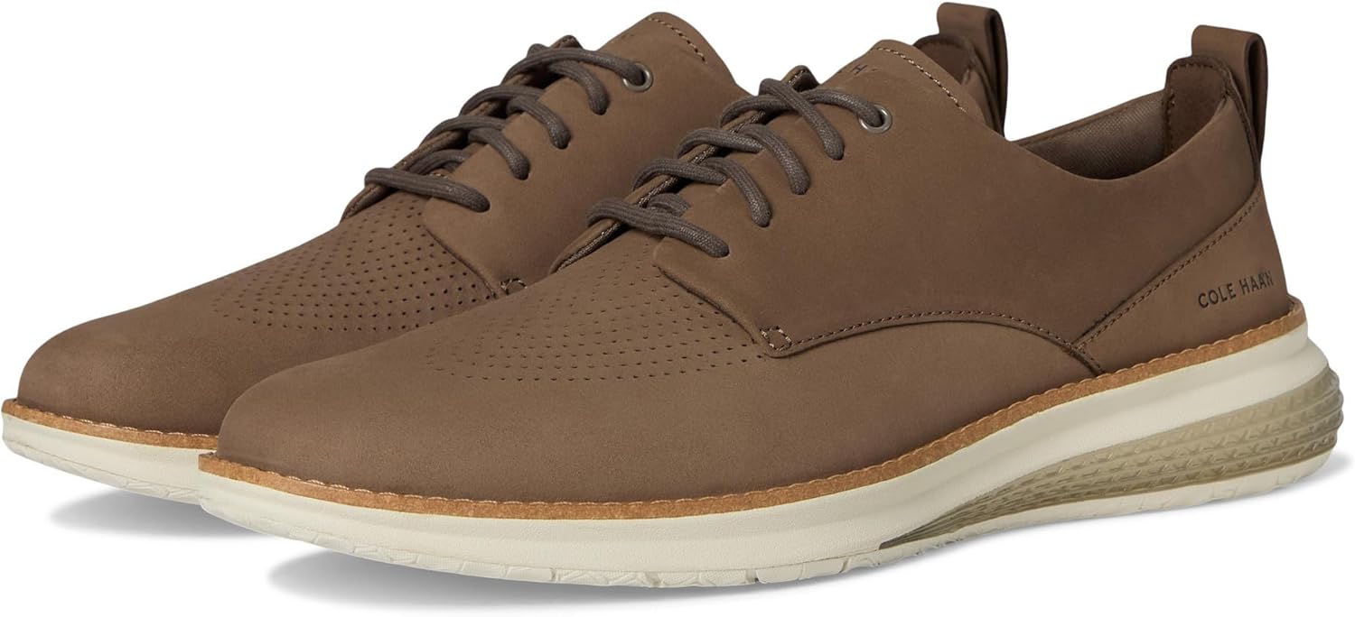 

Мужские кроссовки Cole Haan Originalgrant Energyweave с перфорированным гладким носком, Morel Nubuck/Irish Coffee