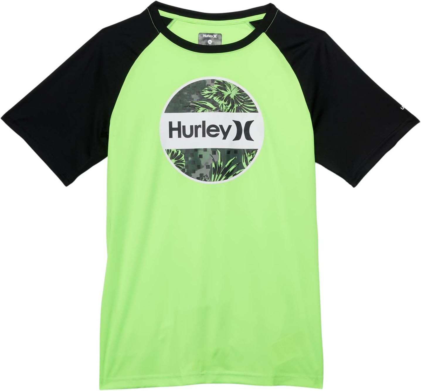 

Рубашка Hurley Circle Print Fill UPF Shirt, цвет Flash Lime