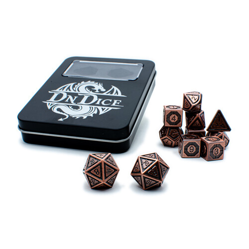 

Игровые кубики Dndice Dragon Core: Clockwork Copper Dice Set