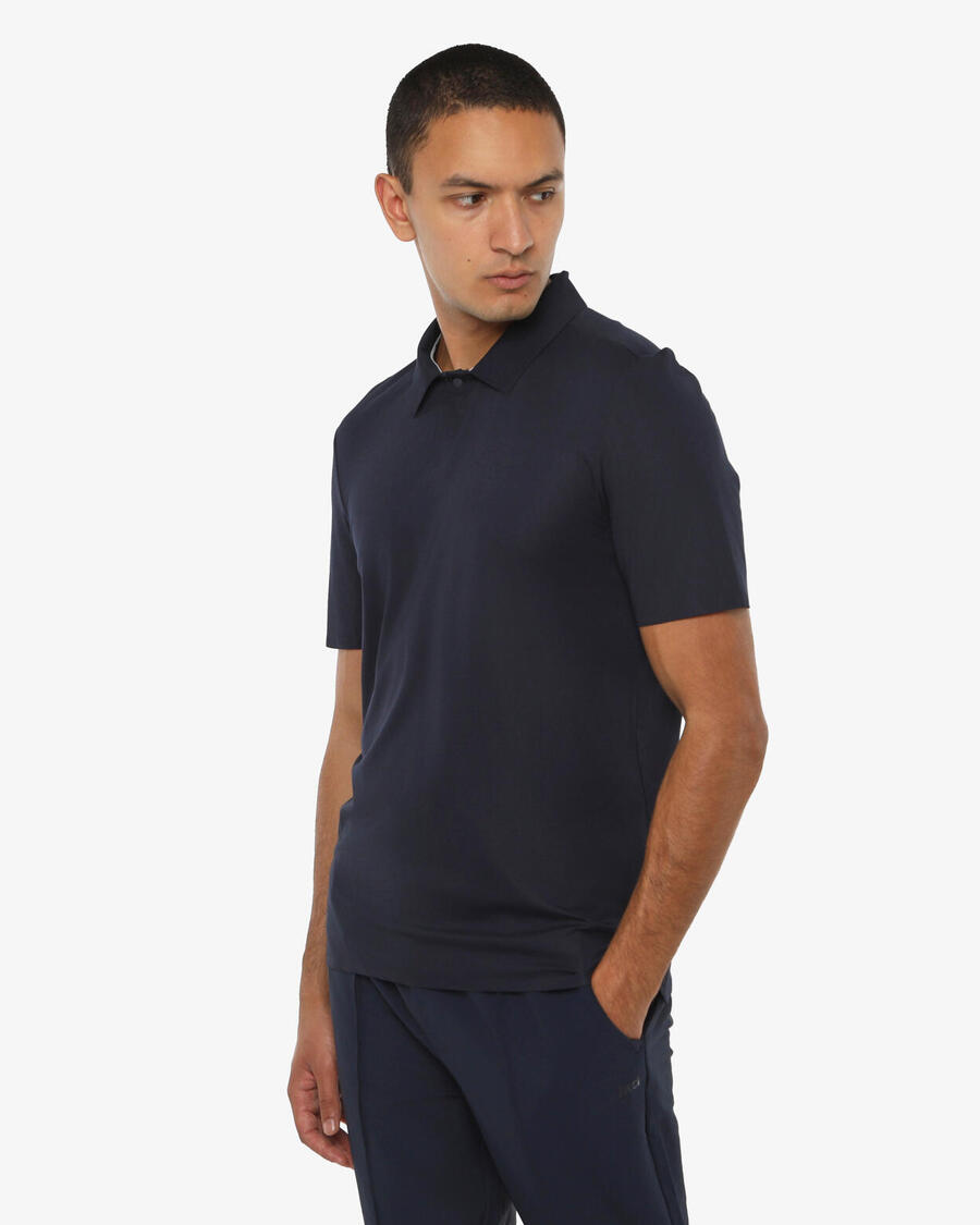 

JAKED Мужская синтетическая рубашка-поло темно-синего цвета для фитнеса