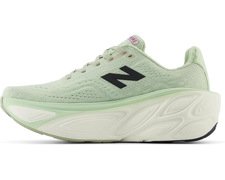 Кроссовки New Balance Fresh Foam X More v5, цвет Natural Mint/Purple Fuchsia — фото 4