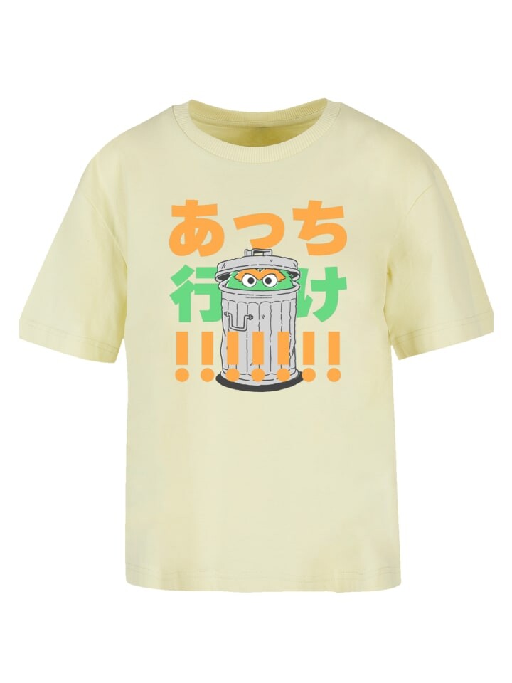 

Футболка F4NT4STIC Ladies Everyday Tee Sesamstraße Oscar Trashcan, цвет softyellow