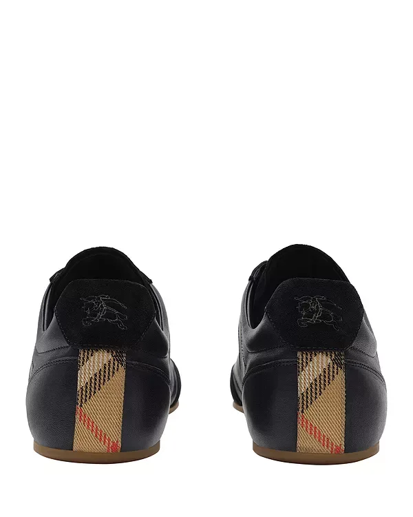 Кожаные кроссовки для бега «рыцарь» Burberry, Black — фото 3