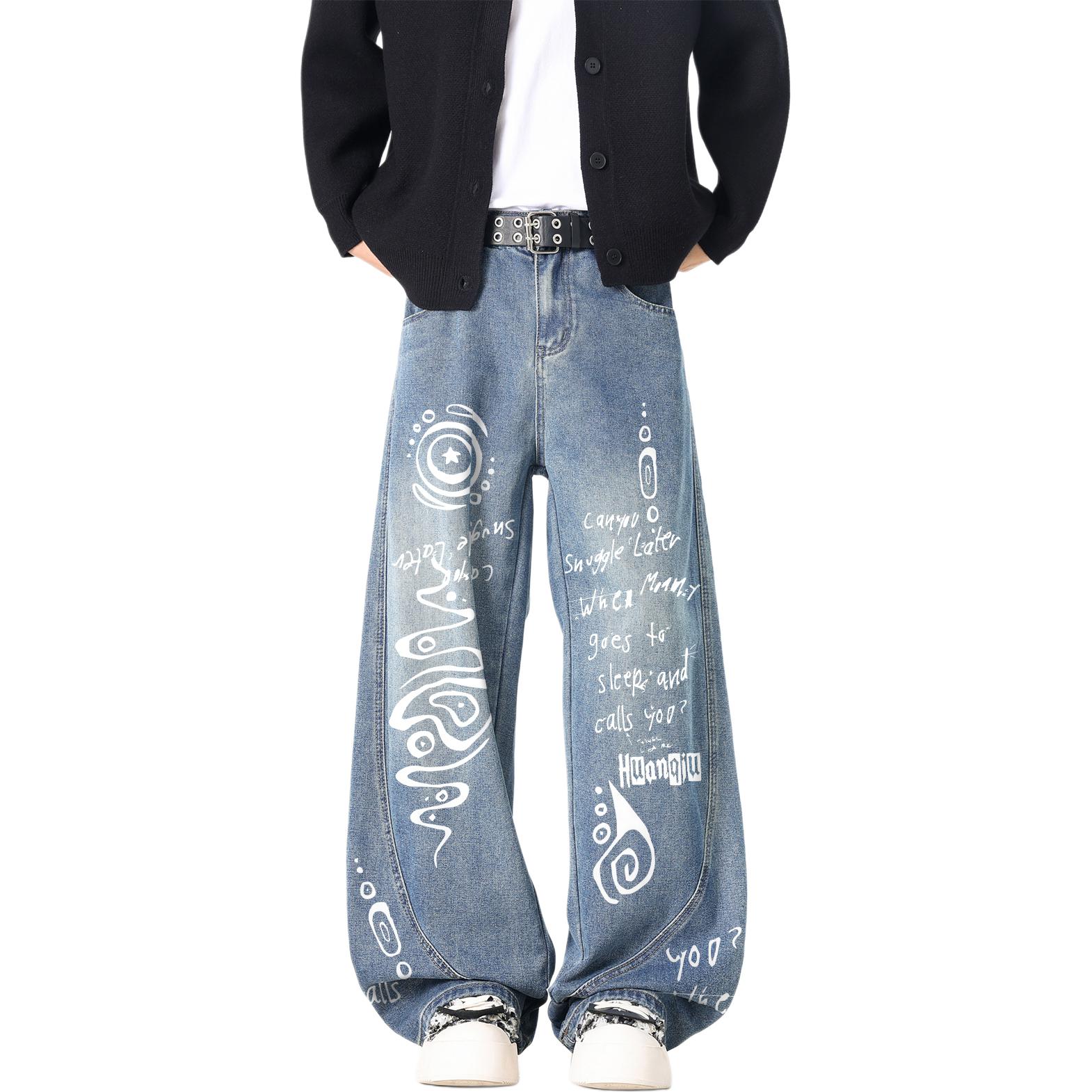 

Джинсы Unisex Moderate Scimitar HUANQIU, синий (белый)