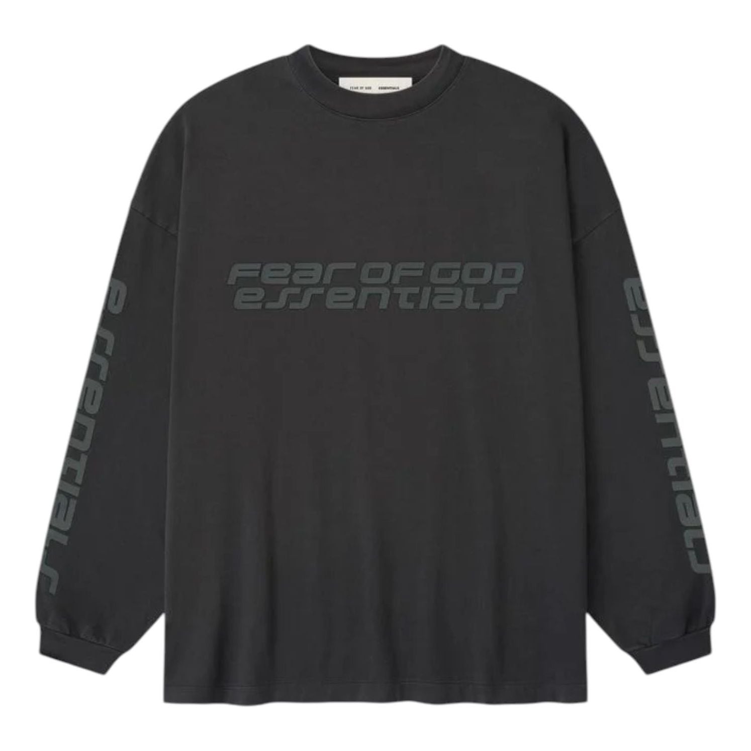 

Футболка с длинным рукавом Fear of God Essentials 90-х годов, винтажный черный цвет