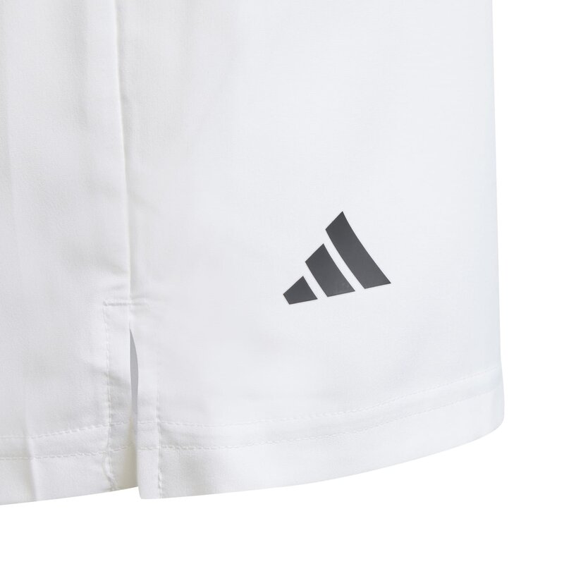Шорты клубные теннисные 3-полоски детские Adidas, белый — фото 3