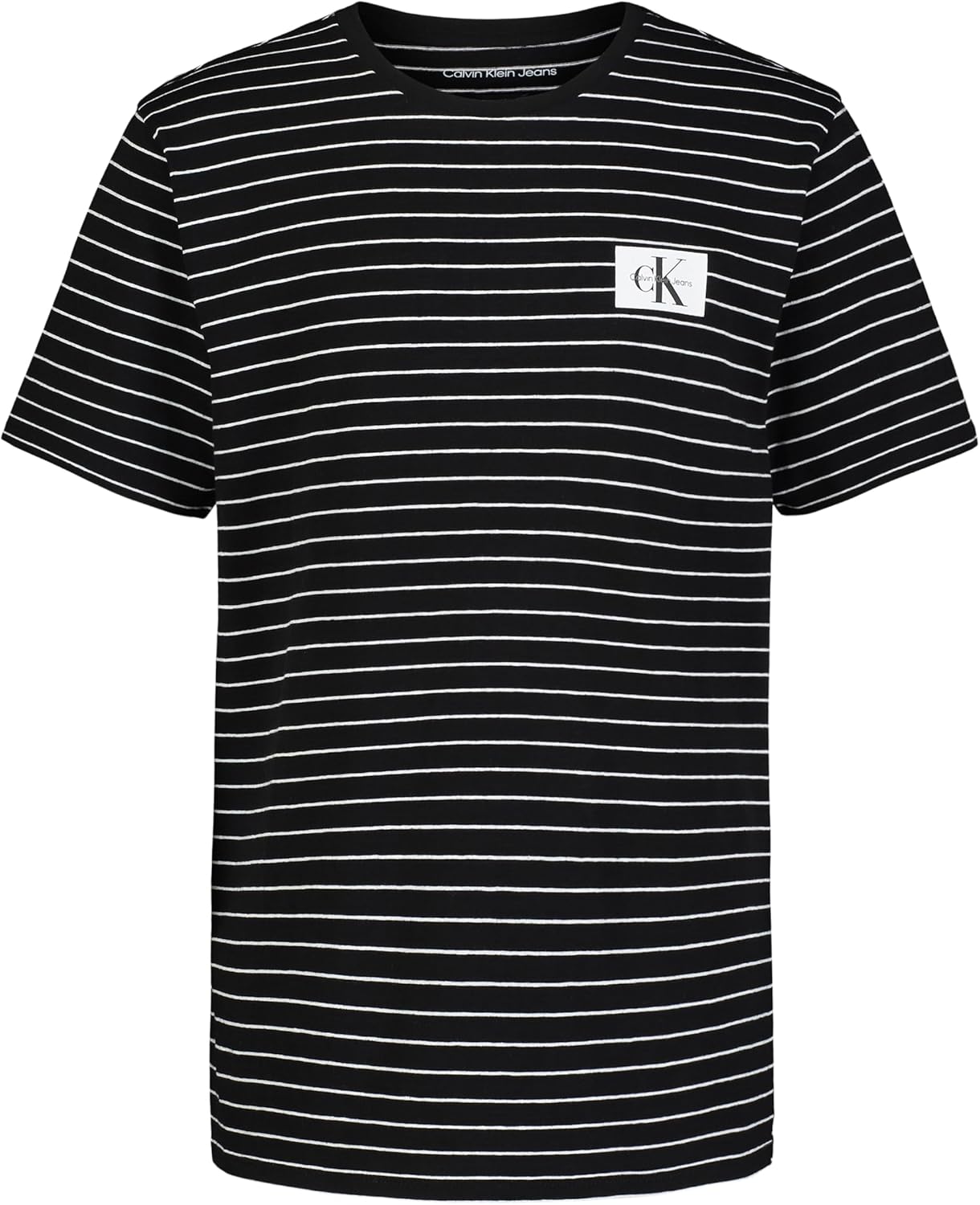 

Футболка Calvin Klein Boys с короткими рукавами, полосатой отделкой и круглым вырезом, мягкая, удобная, свободного кроя., Linear Stripe Black, Черный, Футболка Calvin Klein Boys с короткими рукавами, полосатой отделкой и круглым вырезом, мягкая, удобная, 