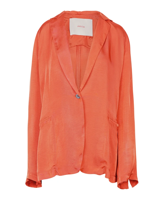 

Атласный блейзер со стандартными лацками Jucca, оранжевый