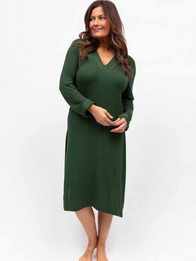 

Ночная сорочка с кружевной вставкой Cyberjammies, Olive Green