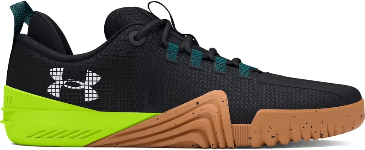 Мужские спортивные кроссовки Under Armor TriBase Reign 6 Black-Circuit Teal-White Under Armour, черный