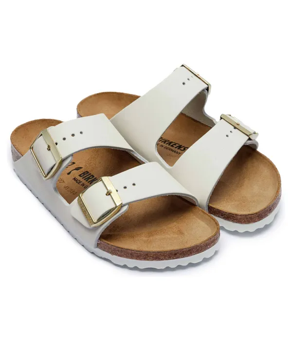 Тапочки из кожи Аризона Narrow fit Birkenstock, белый — фото 3