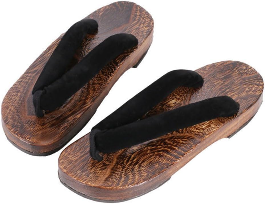 

Мужские и женские шлепанцы, японские традиционные клогги Geta, сандалии Geta, деревянные клогги, противоскользящие шлепанцы (Размер: EU 42, Цвет: ЧерныйБ) Yczhd