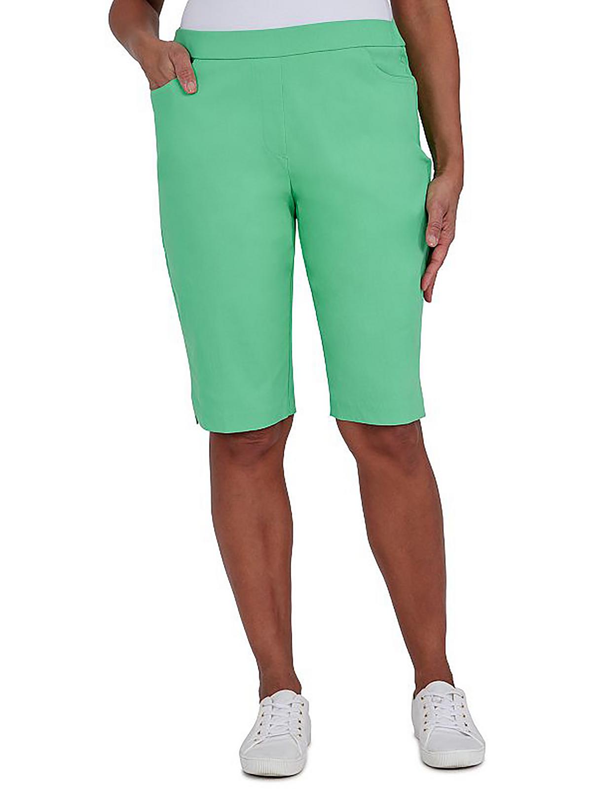

Шорты-бермуды для женщин Allure Modern Fit Slimming Alfred Dunner, цвет lime
