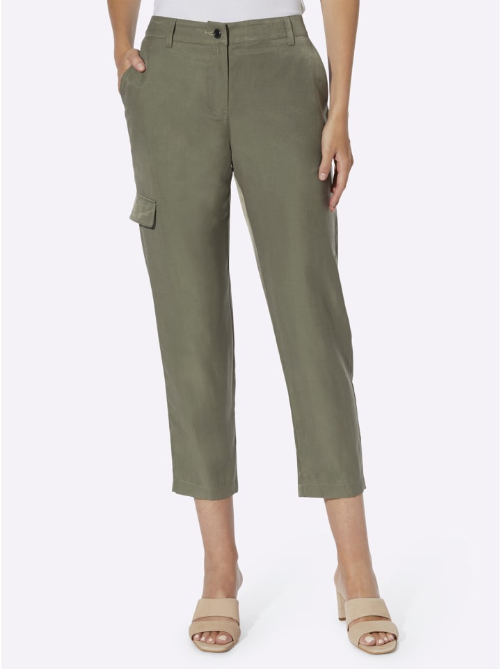 

Тканевые брюки Heine, хаки