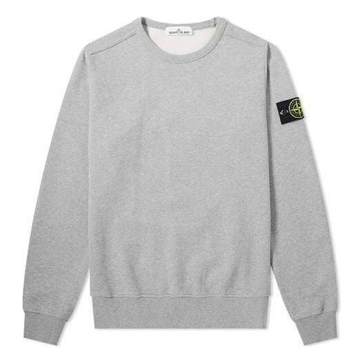 

Толстовка men's garment dyed logo sleeve round neck gray Stone Island, серый