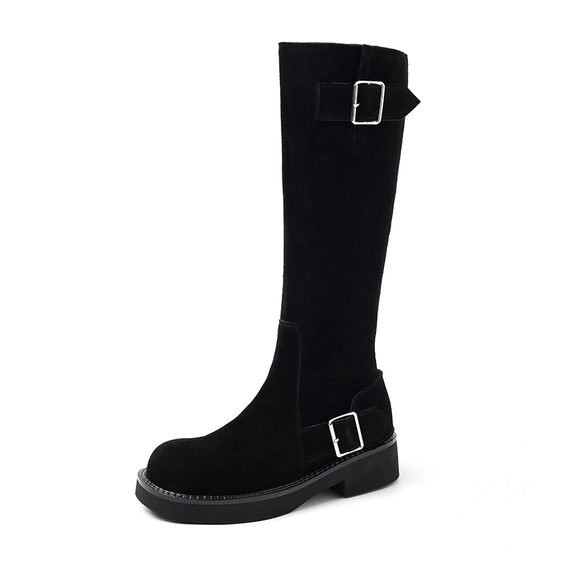 Yeezyy Reezy Черные женские высокие сапоги, цвет Black