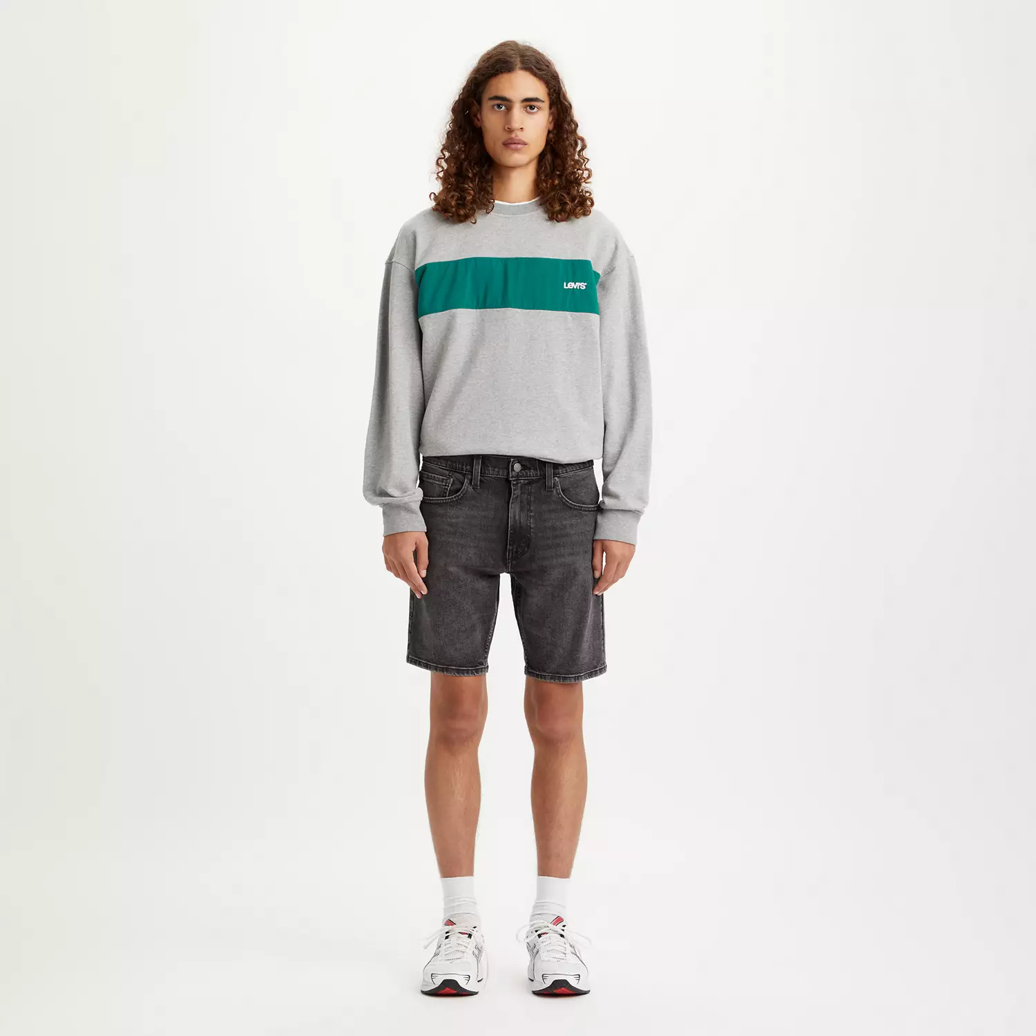 

412 Узкие мужские шорты 9 дюймов Levi's, цвет Wax on Wax Off - Black