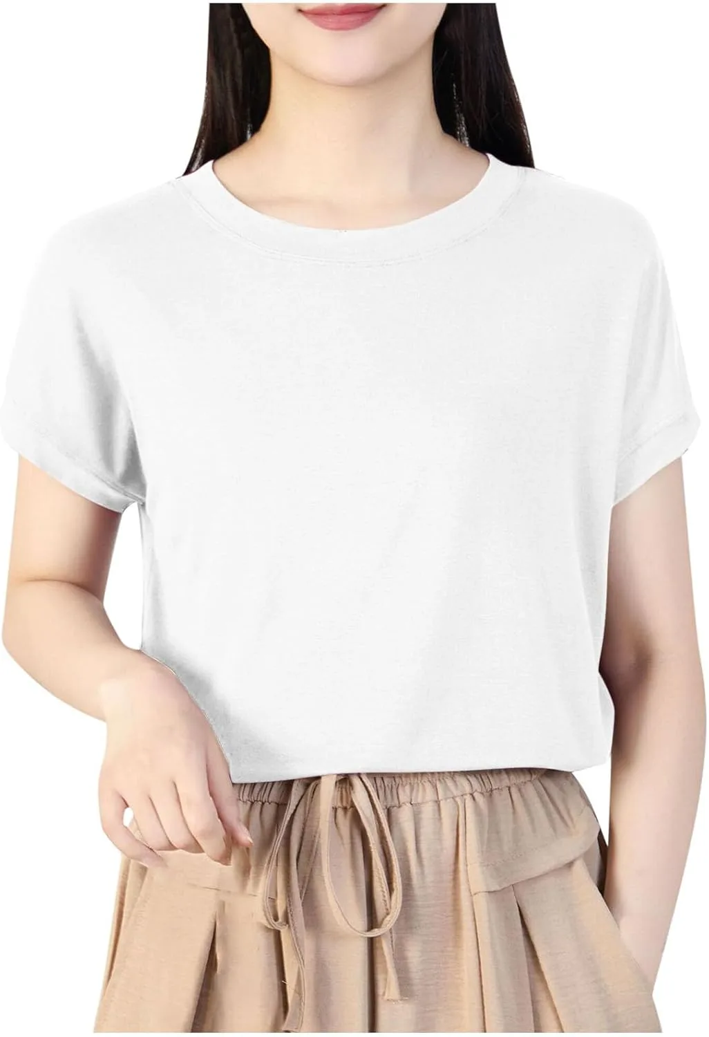 

Женская футболка с коротким рукавом, свободная и удобная