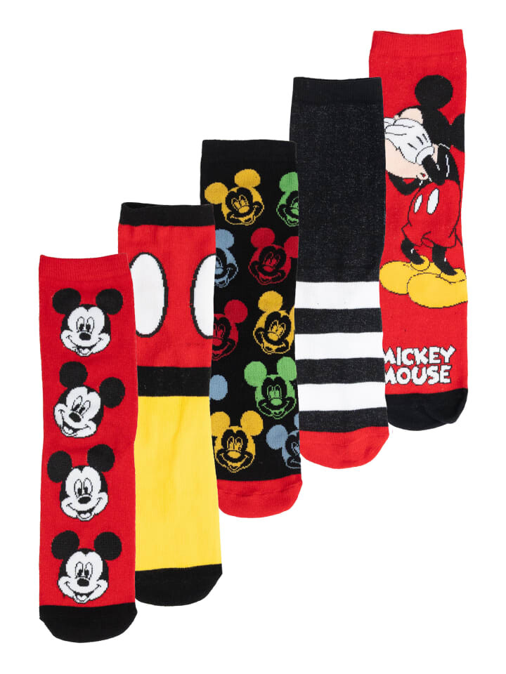 

Носки United Labels 5er Pack Disney Mickey Mouse Socken Sneaker Strümpfe, разноцветный