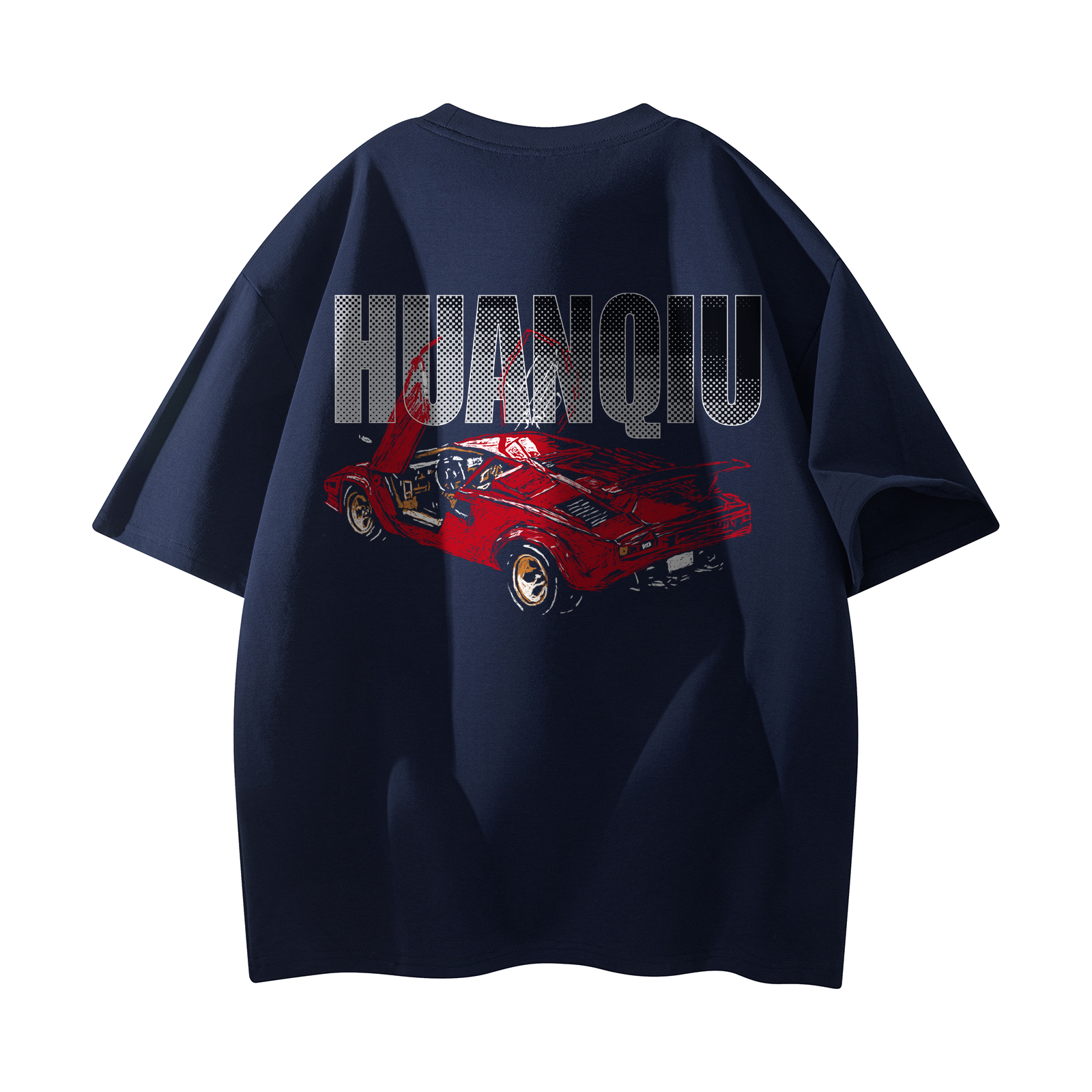 

Футболка Unisex Crew Neck Moderate Heavyweight HUANQIU, темно-синий