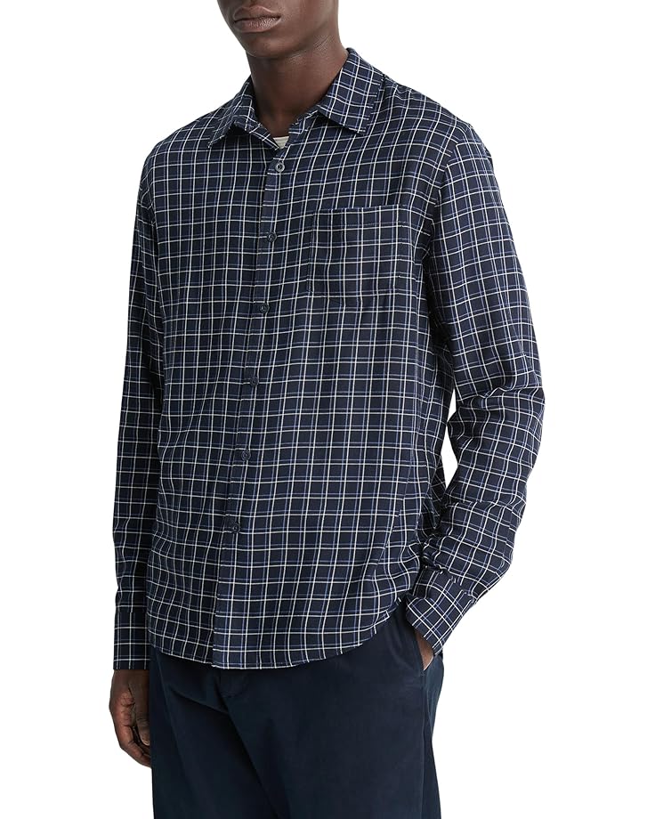 

Лонгслив Vince Ynez Plaid Long Sleeve, цвет Coastal/Faded Cobalt