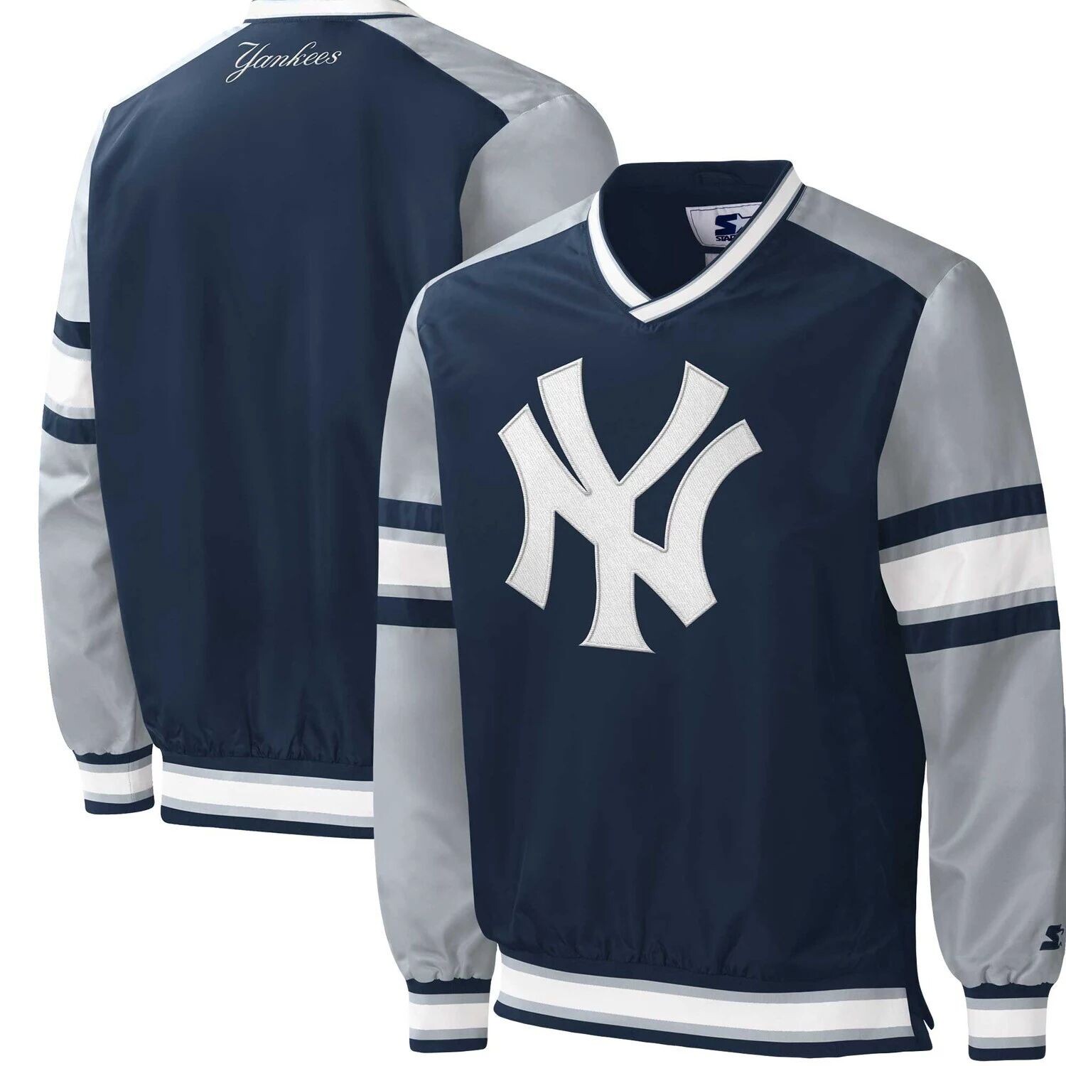 

Мужской темно-синий пуловер New York Yankees Yardline, ветровка Starter