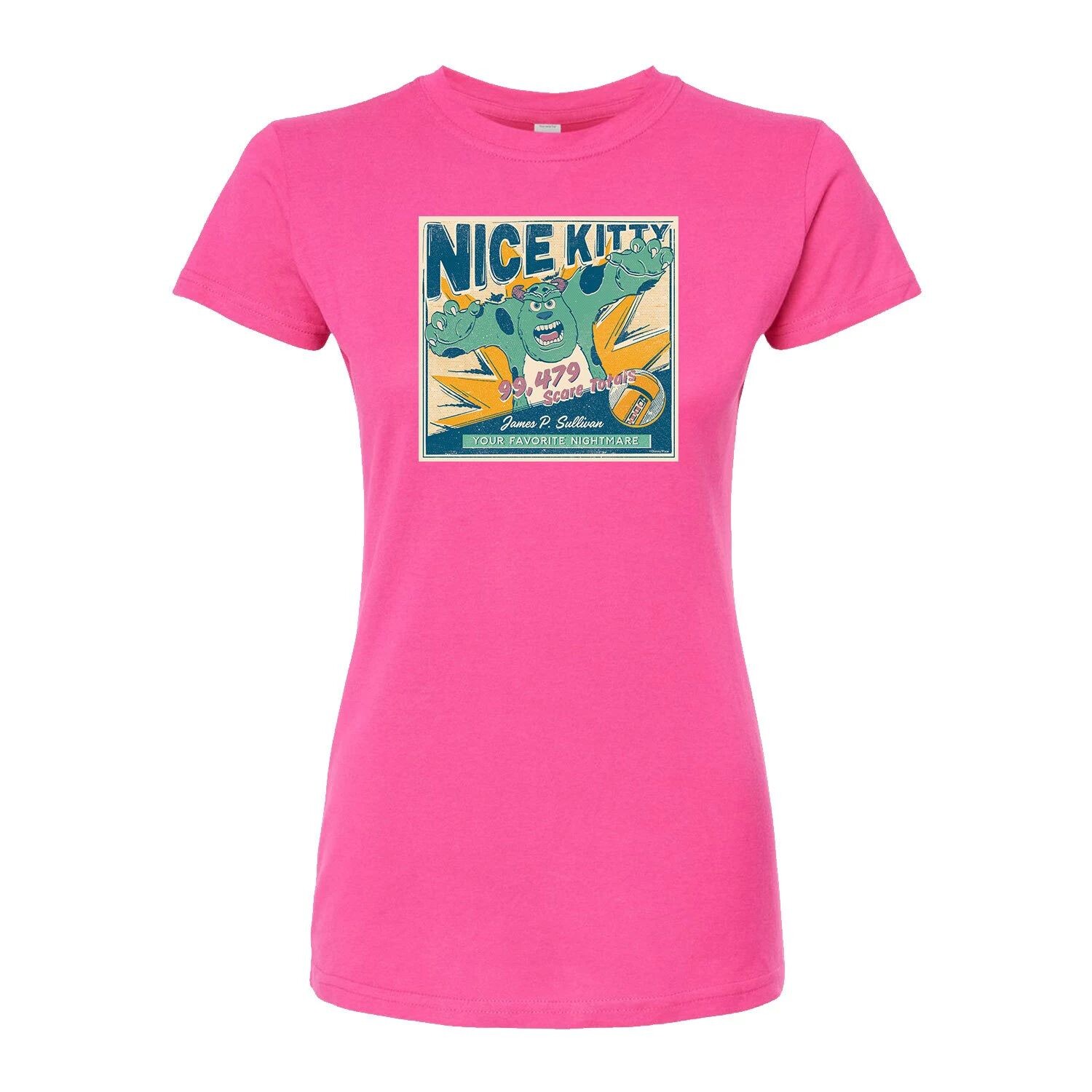 

Детская футболка с рисунком «Nice Kitty» Disney/Pixar Monsters Inc. Licensed Character, розовый