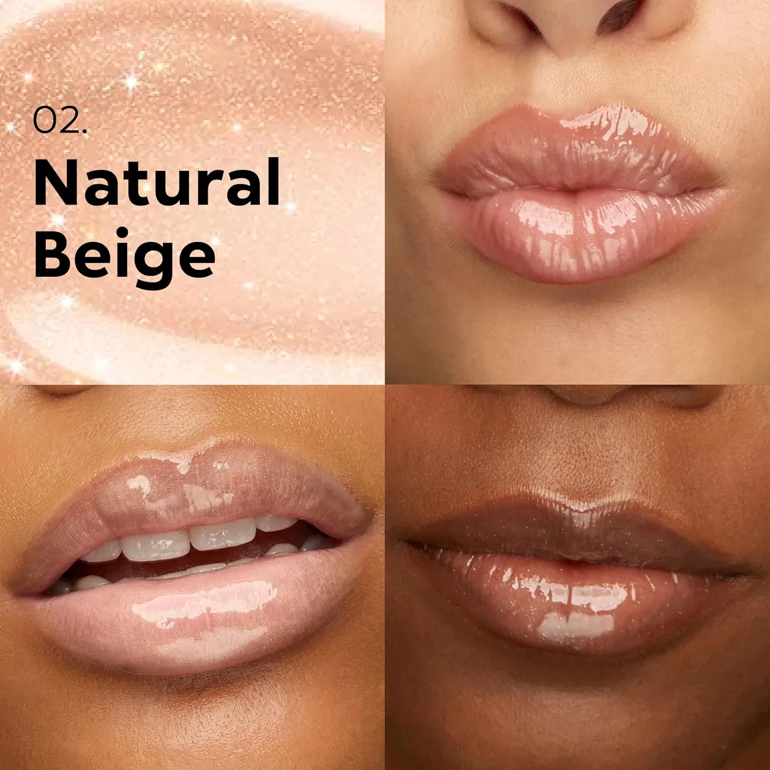 Питательный блеск для губ KIKO Milano 3D Hydra Lipgloss Kiko Milano, 02 Natural Beige — фото 2