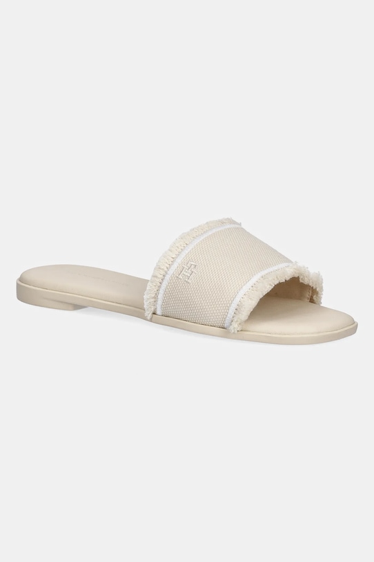 Шлепанцы Fringe Canvas Flat Sandal Tommy Hilfiger, бежевый
