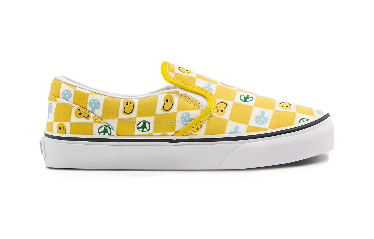Детские скейтбордические туфли без застежек PS Vans, желтый — фото 2