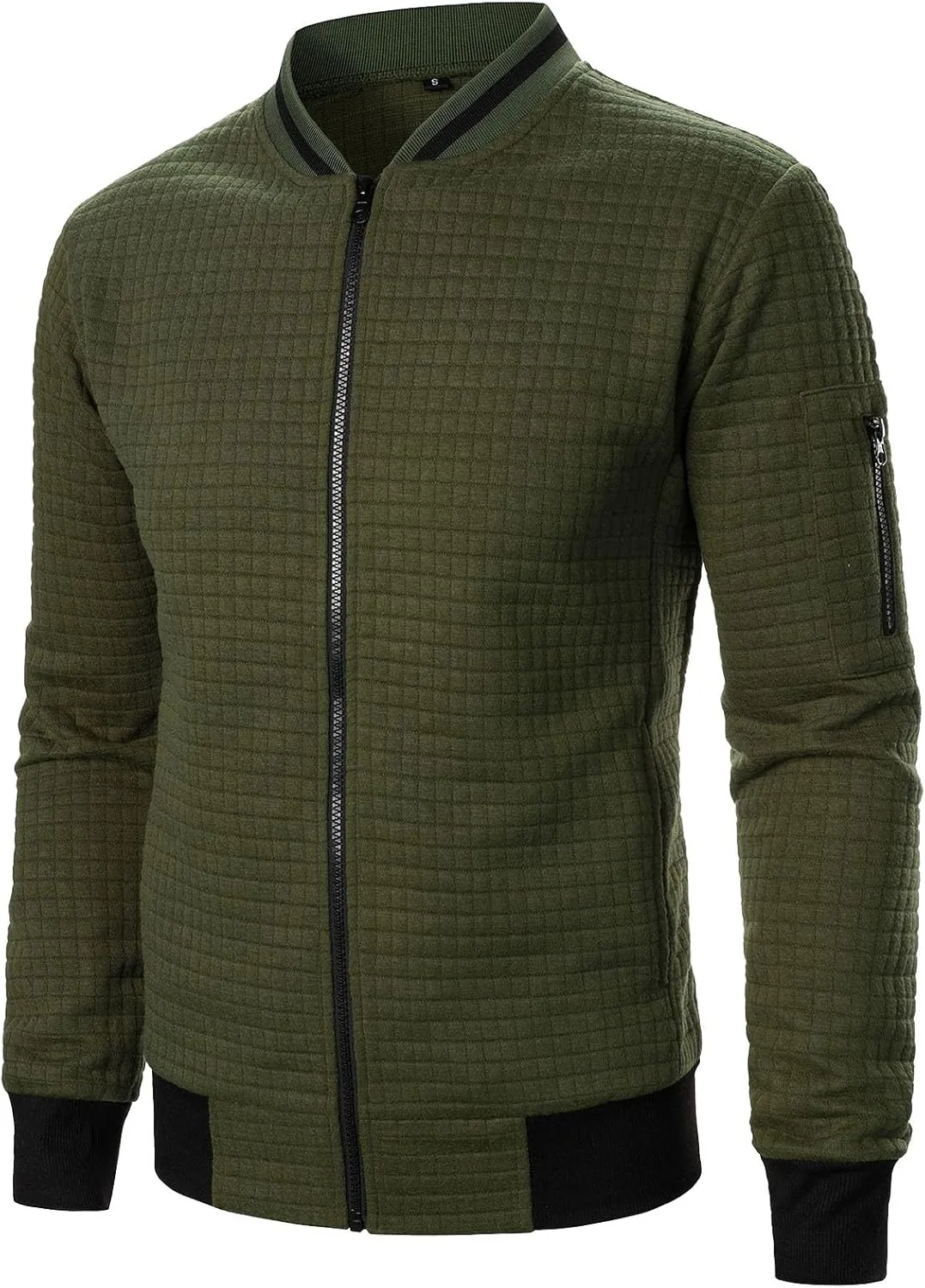 

Мужская куртка легкая на молнии без капюшка