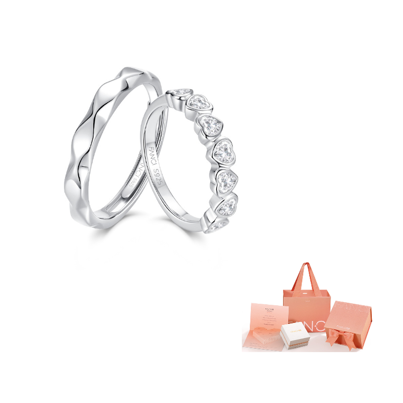 

Кольцо Unisex FANCI, intimate couple rings (pure белый)