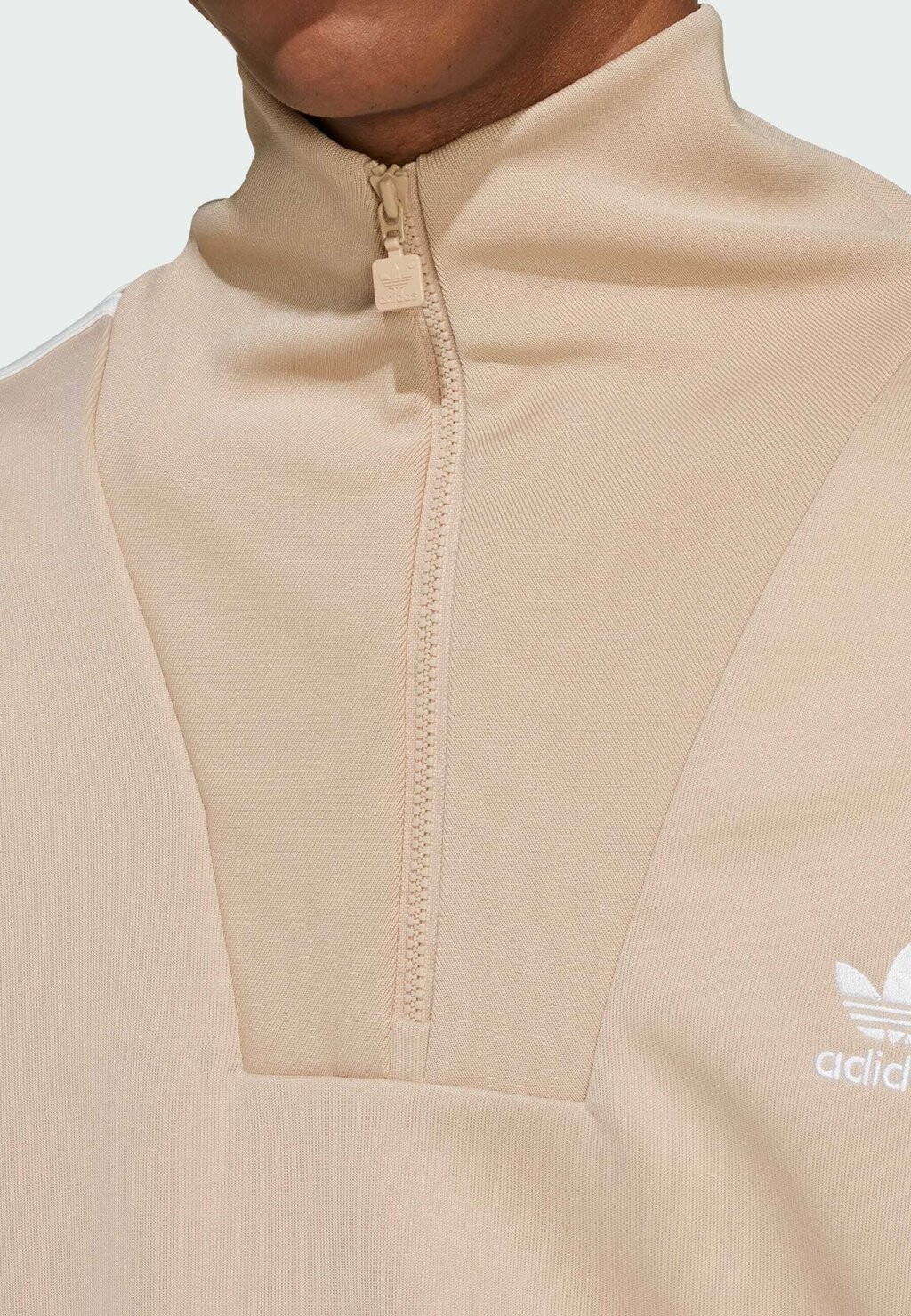 

Толстовка с капюшоном ADICOLOR FUNNEL NECK TRACK adidas, бежевый