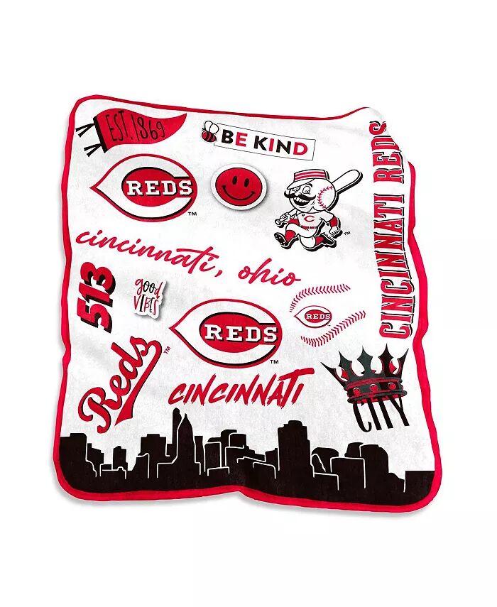 

Плюшевое покрывало Native Raschel Cincinnati Reds 50 x 60 дюймов Logo Brands, мультиколор