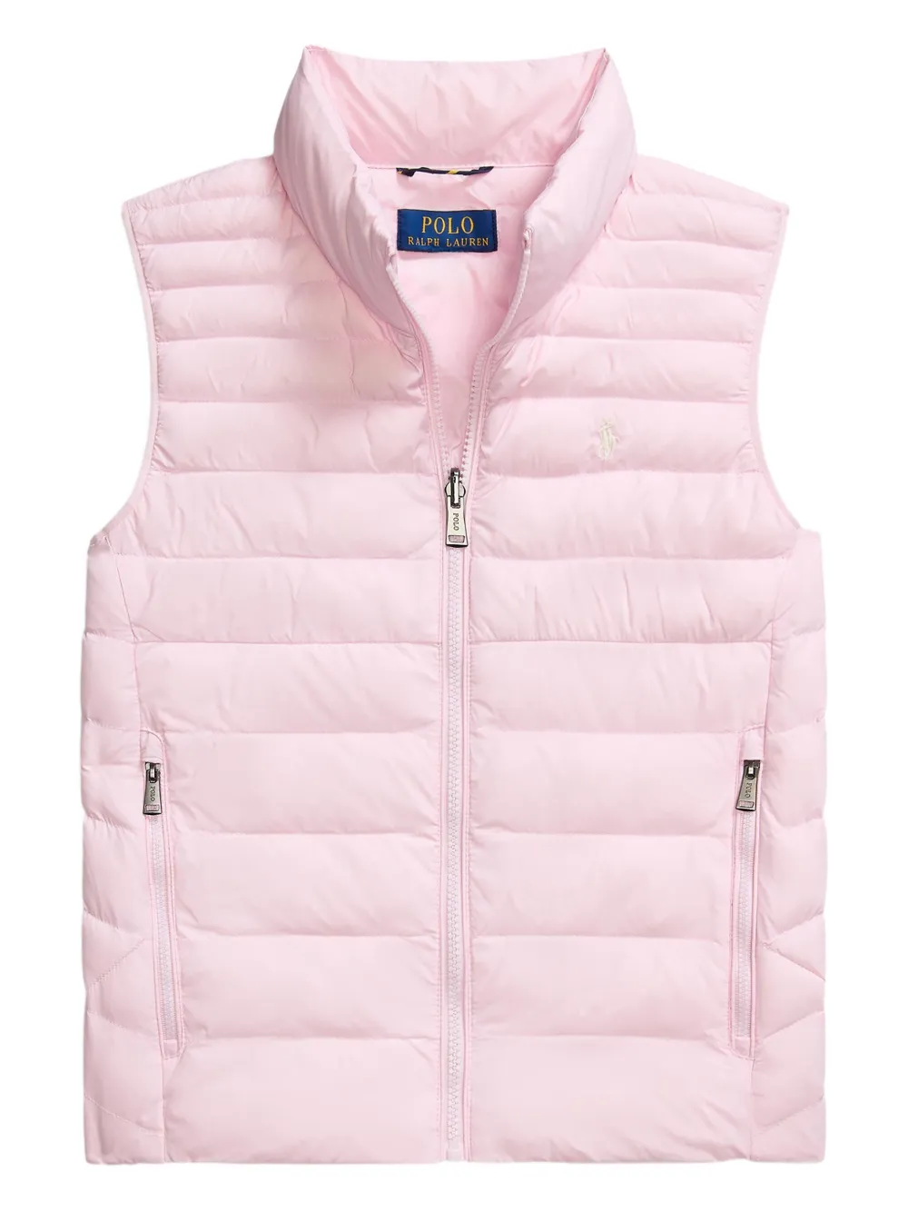 

Стеганый жилет на молнии POLO RALPH LAUREN KIDS, розовый