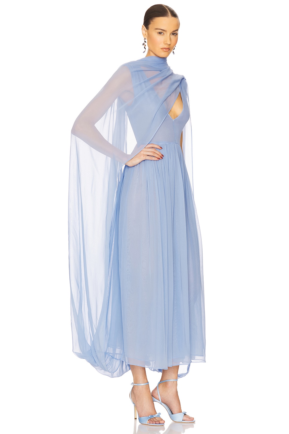 

Платье Sabine из шелкового шифона Helsa, hydrangea blue
