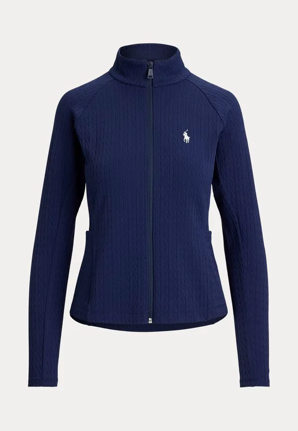 Куртка с жаккардовым узором и косами на молнии, толстовка на молнии Polo Ralph Lauren, Refined Navy — фото 4