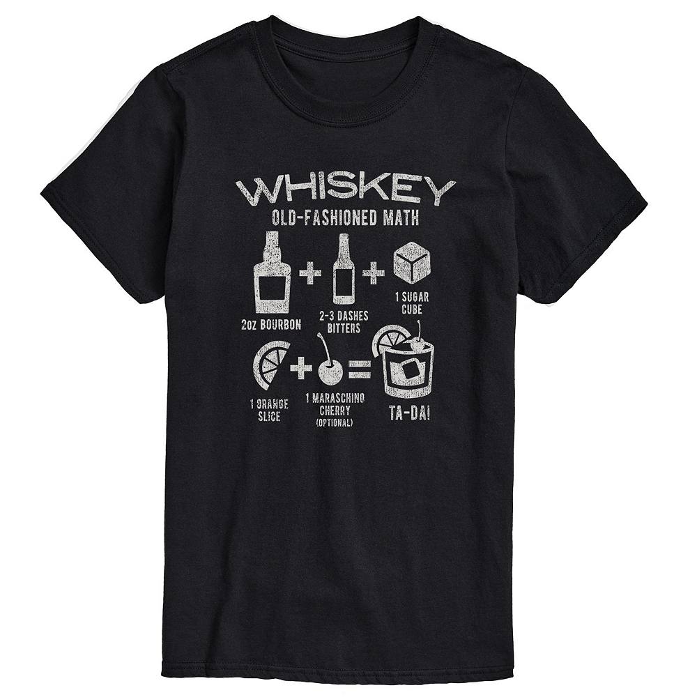 

Футболка Big & Tall с графическим рисунком Whiskey Math Licensed Character, черный