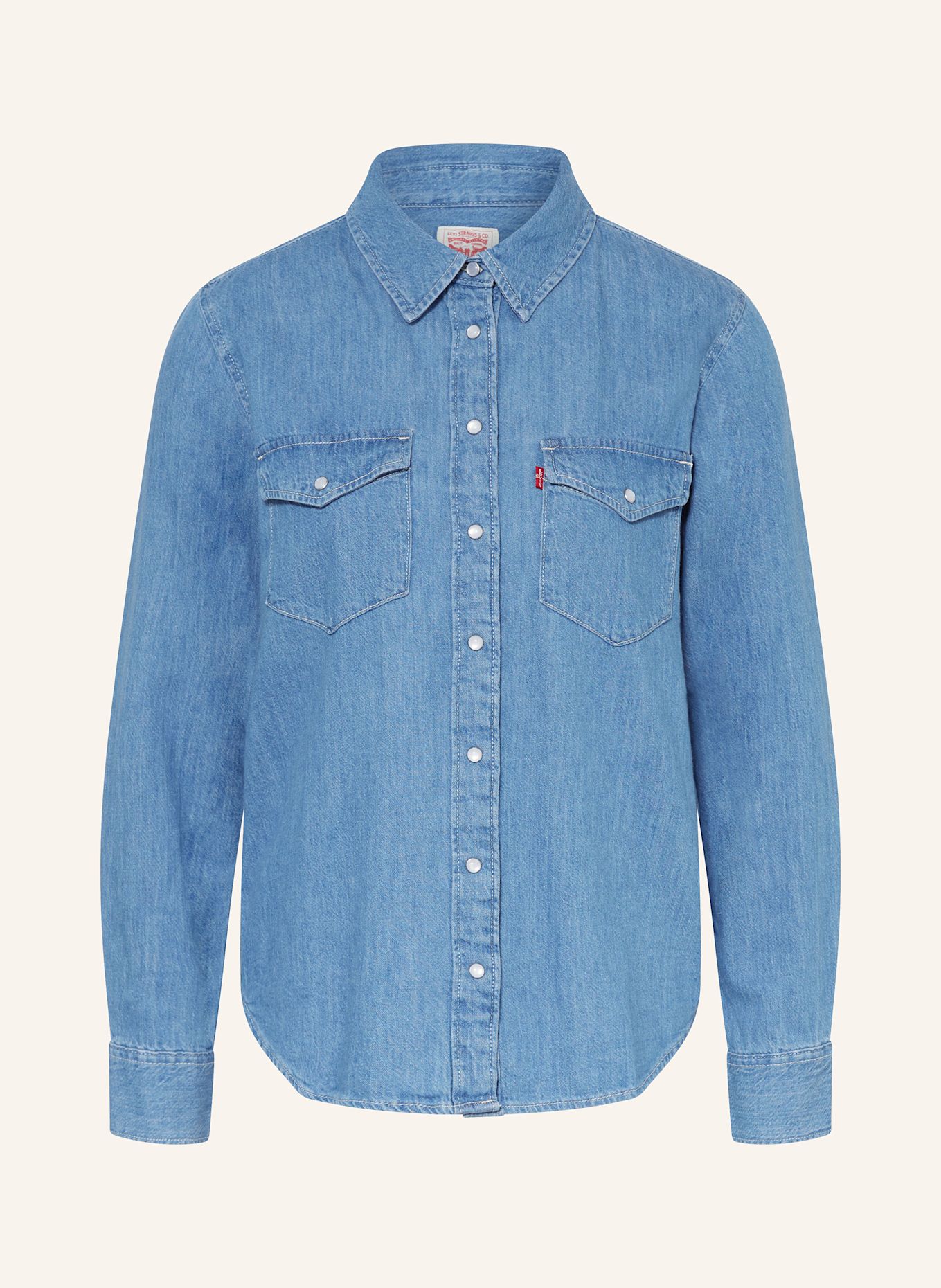 

Культовая блузка-рубашка в стиле вестерн в джинсовом стиле Levi'S, синий