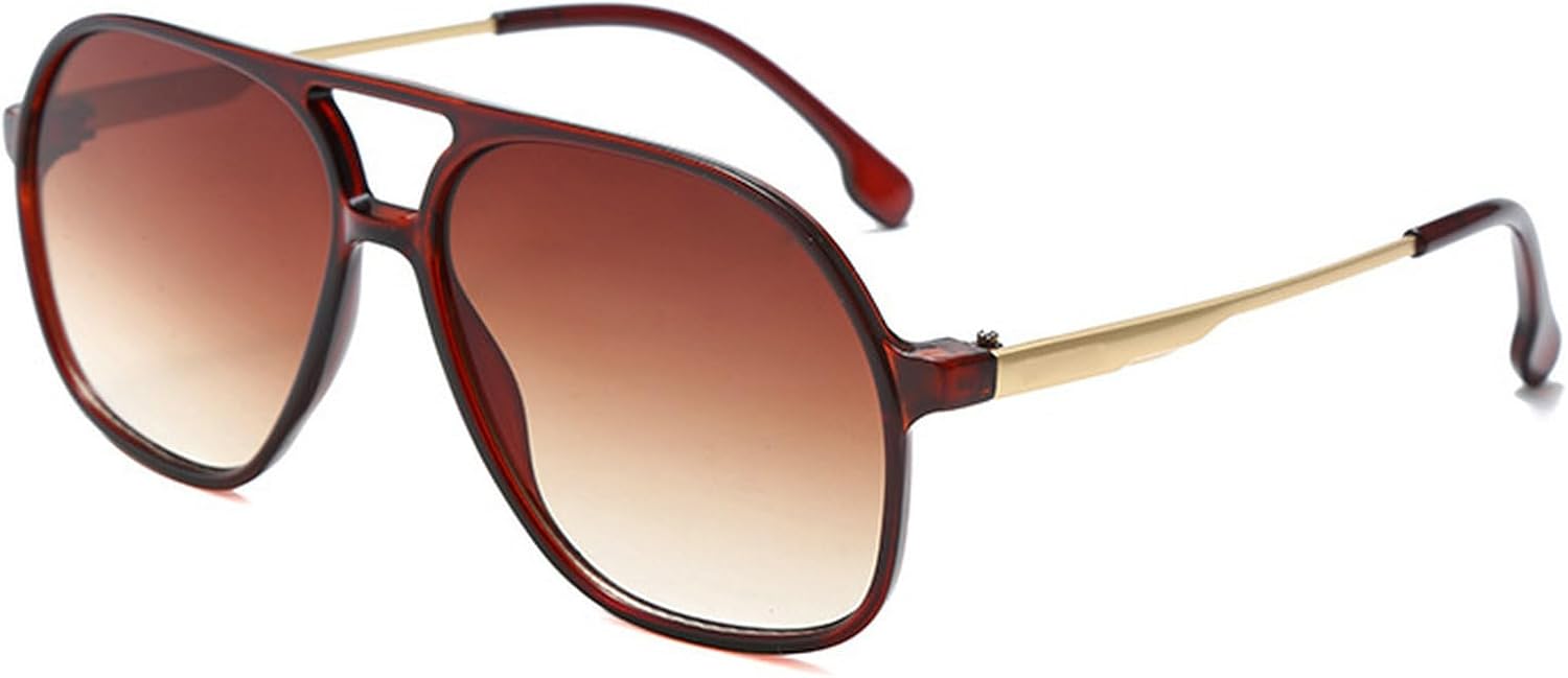 

Ретро-солнцезащитные очки-пилот для женщин и мужчин, большие квадратные солнцезащитные очки, модные женские очки-щитки с градиентным затемнением, защита от УФ-излучения UV400 mincl, Pilot C3