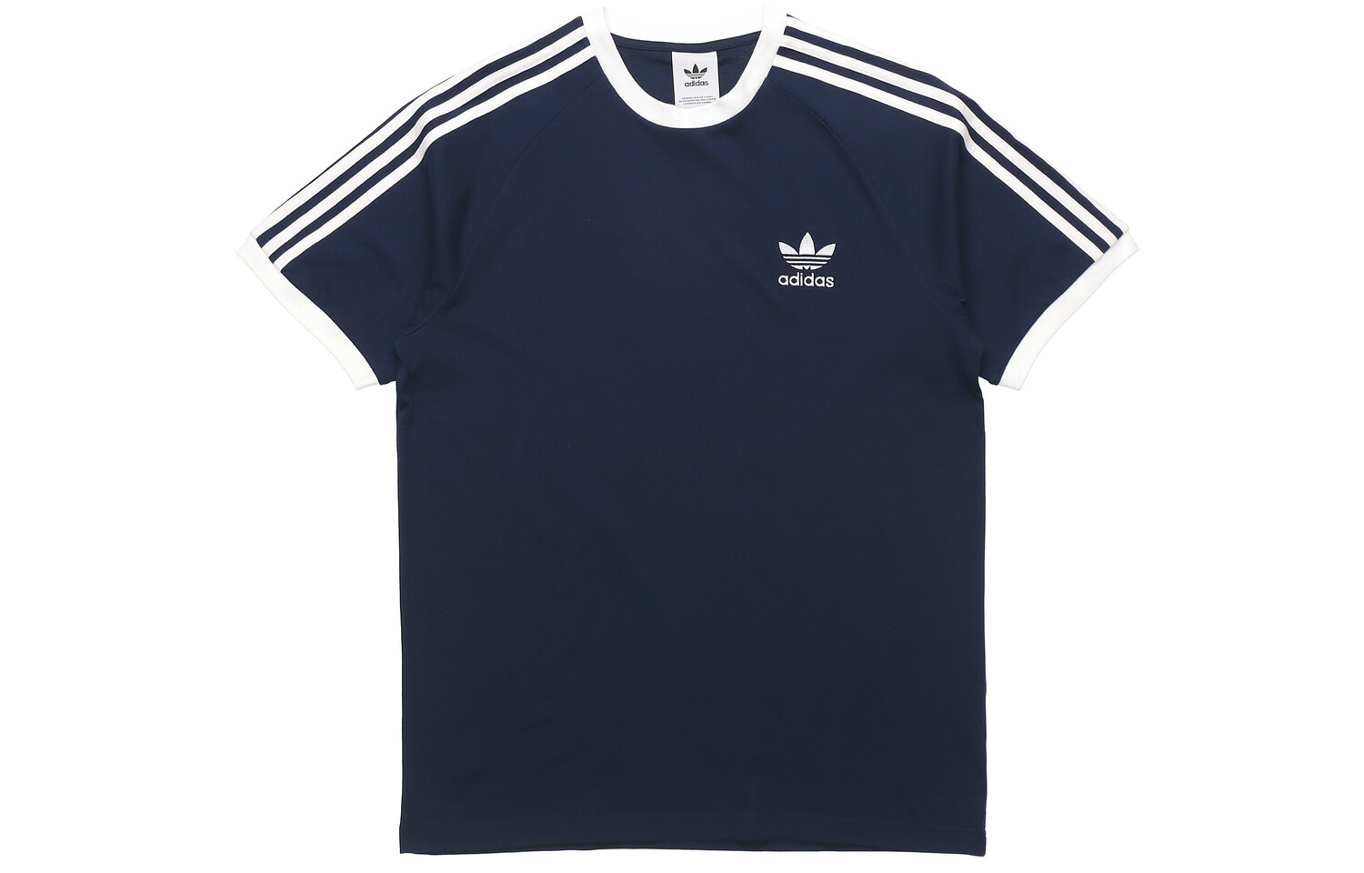 

Футболка с тремя полосками, мужская, темно-синяя Adidas Originals, синий