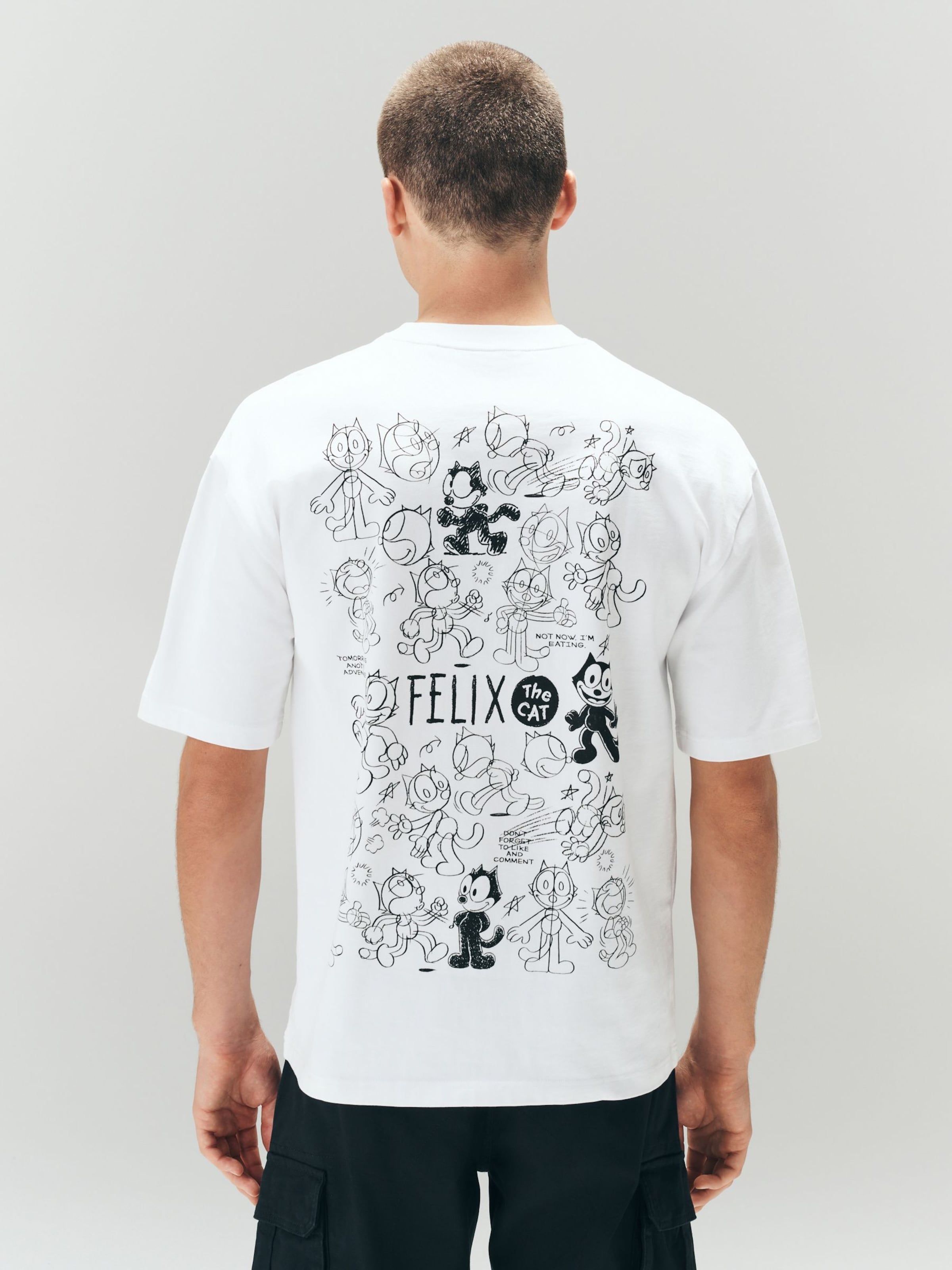 Next Футболка 'Felix The Cat' в белом цвете — фото 2